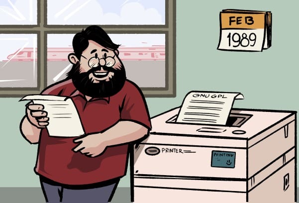 Historia del software libre: una impresora atascada